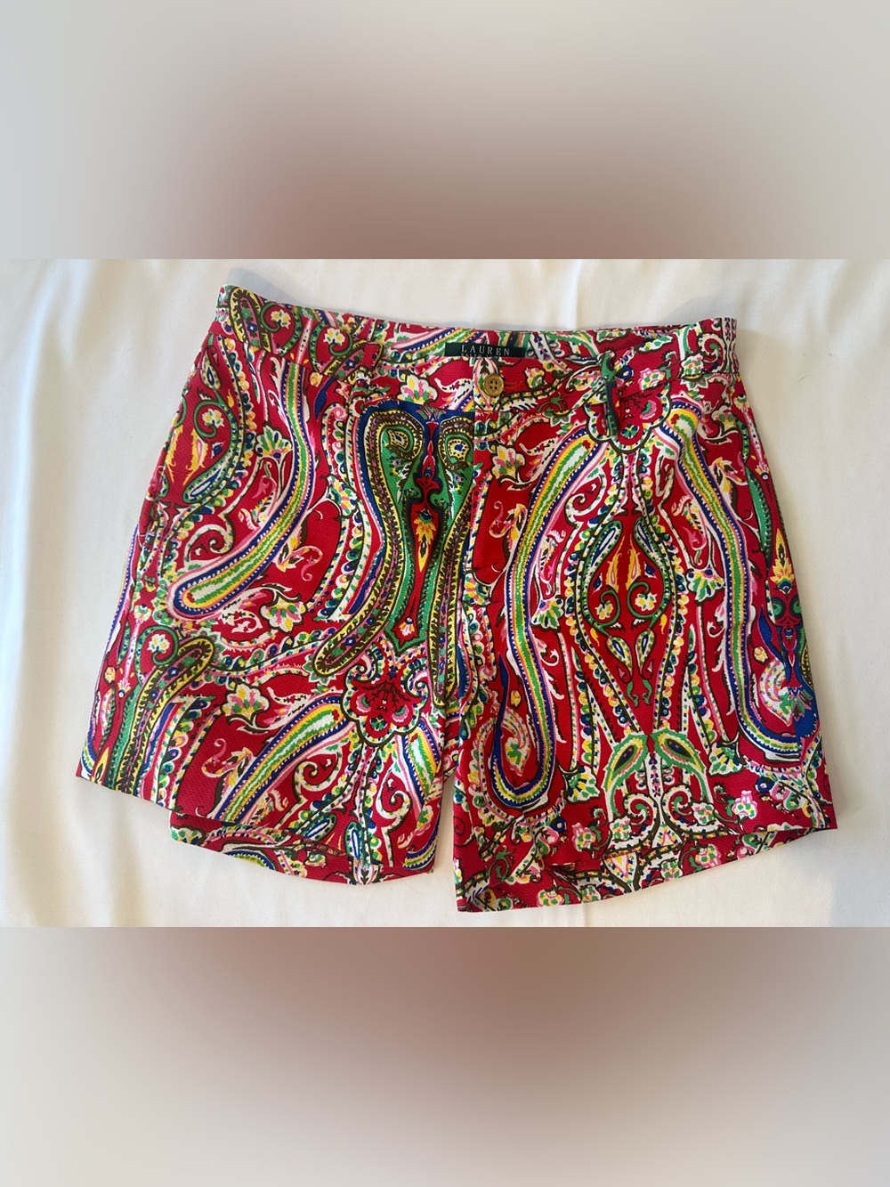 Ralph Lauren Red Paisley-Print Women’s Shorts